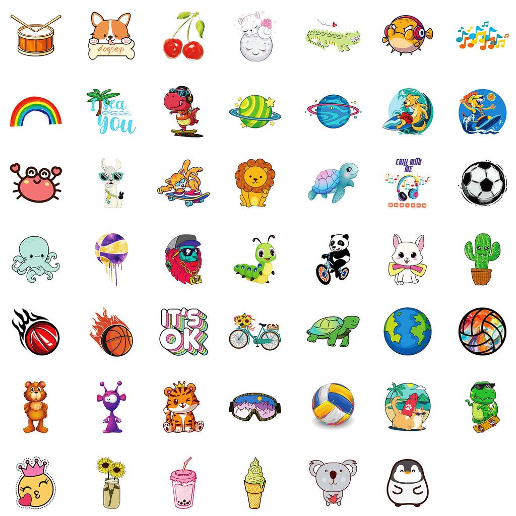 100 Kleine Größe 4cm Niedliche Kleine Frische Cartoon Graffiti Aufkleber DIY Koffer Handyhülle Tablet Aufkleber