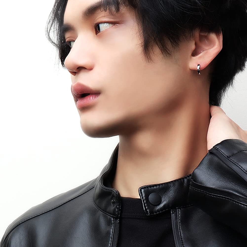 [Zanipolo Terzini] Hoop Earring, Surgical Stainless Steel, Single Earring (1P), Simple, Men's Ring Earring, Hypoallergenic