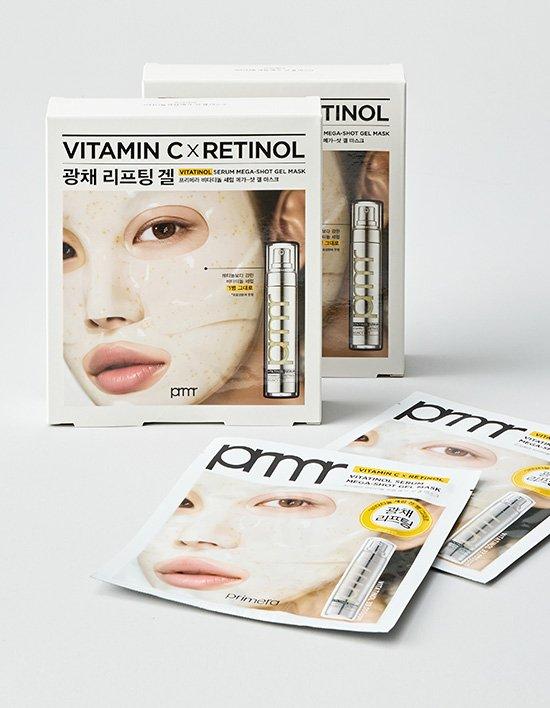 Primera Youth Radiance Vitatinol Serum Mega‑Shot Gel Mask Pack