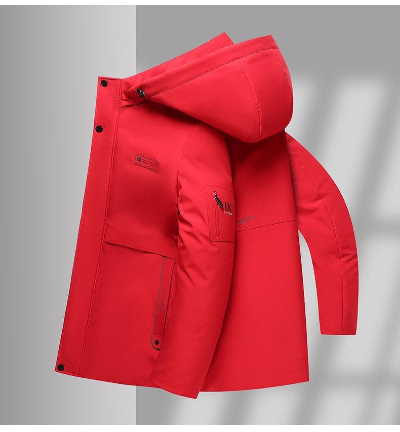 Men's Detachable Hooded Cotton Coat for Business Casual Dads
