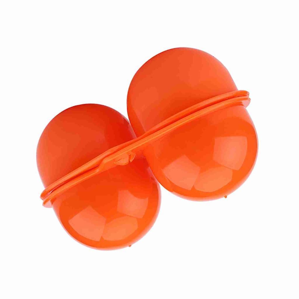 Plástico 2 piezas Portahuevos Caja de almacenamiento contenedor Para uso de picnic al aire libre Camping(naranja)