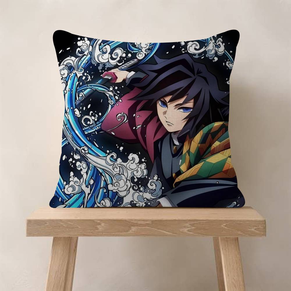 Japanese Anime DDemon Slayers Wall Pillow Cover Design Cushion Cover Decor Holiday Decorati