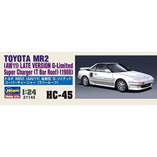 Hasegawa 1/24 Historic Car Series Toyota MR2 (AW11) Late Model G-Limited Supercharged (T-Bar Roof) Plastic Model Kit HC45