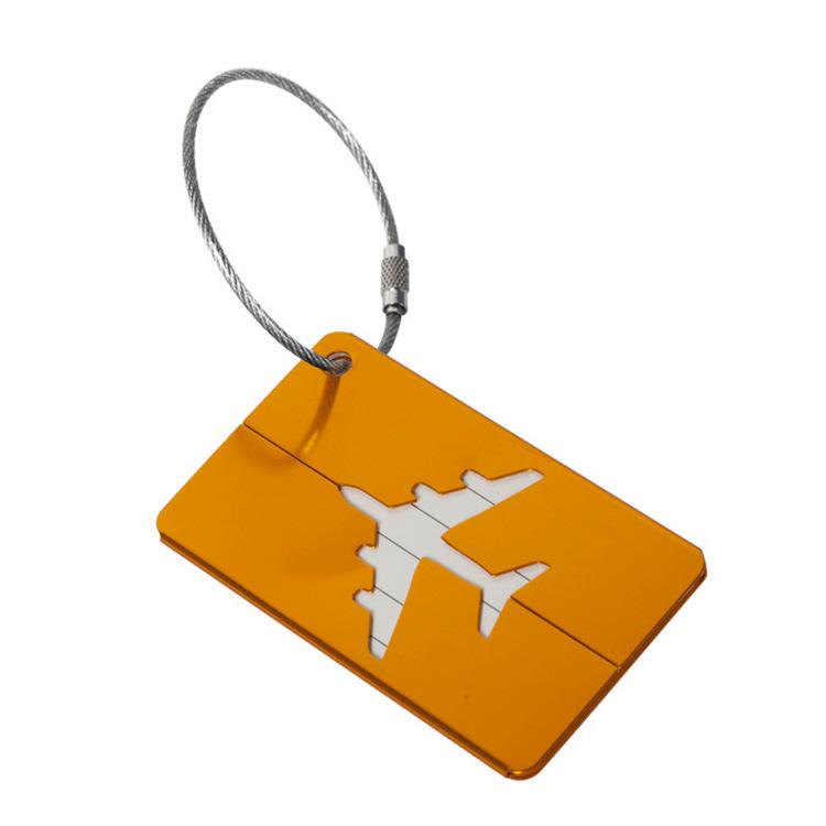 Airplane-Shaped Metal Luggage Tag and Dog Tag Business Gift