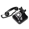 Retro Telephone Classic Button Dial Decorated Corded Landline Phone for Home Office Business Black