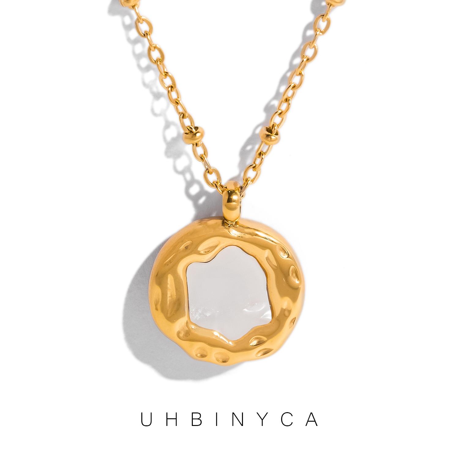 

Ожерелье с подвеской в ​​форме ракушки во французском стиле для женщин, ювелирные изделия из полированной нержавеющей стали серебряный