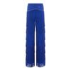 Pantaloni da Donna Latini Tango con Frange Vita Strass Strati Nappe Gamba Dritta per Cha-cha Rumba Allenamento Competizione Sala da Ballo
