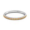 Citrine Round Eternity Ring- 925 Sterling Silver