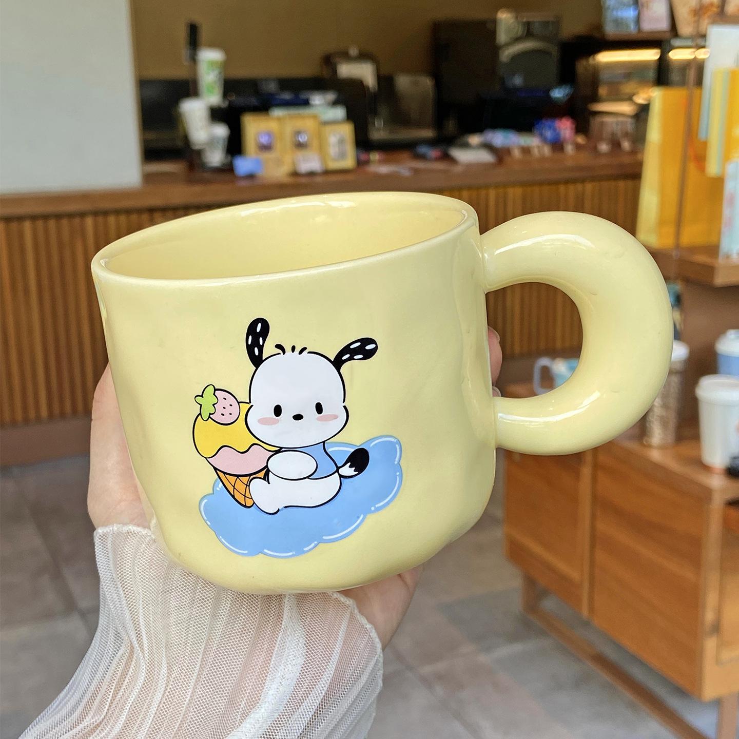 Creative Personalized Cartoon Bear Cup, Mug, Ceramic Cup, Couple Water Cup, A Pair Of Birthday Gifts For Girls 430ML
