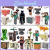 Conjunto de Decoração de Bolo Blocos de Construção Tema Minecraft Para Suprimentos de Festa