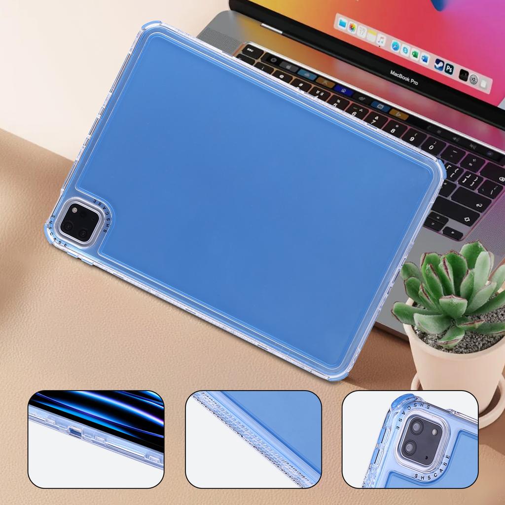 Clear Case for iPad Pro 11 (2022)/(2021)/(2020)/(2018) 3 in 1 PC+TPU Shockproof Tablet Cover