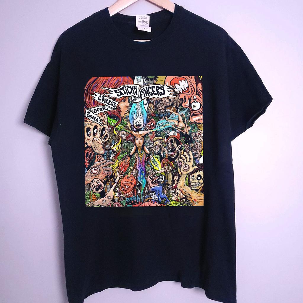 Collection Sticky Fingers Band Music Black Cotton S To 5XL Tee Shirt HL410