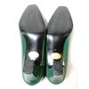 Used Yves Saint Laurent Pumps Green Suede Enamel Bijou 36 (23cm) Heel 6cm