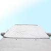 New Winter Car Thickened Snow Shield for Frost Protection, Magnetic Front Half Cover with Aluminum Film Universal Fit