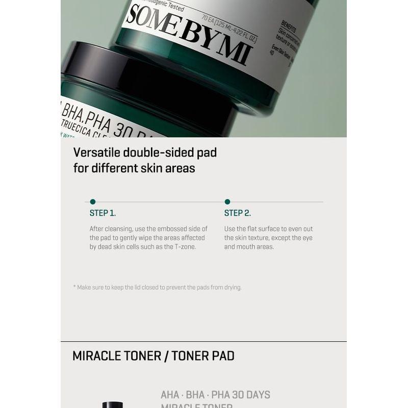 SOME BY MI - AHA, BHA, PHA 30 Days Miracle Truecica Clear Pad