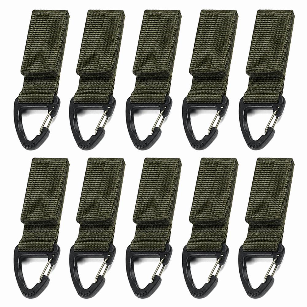10Pcs Enlarged Mouth Climbing Carabiner Buckle Nylon Backpack Key Hook  For Outdoor Bag