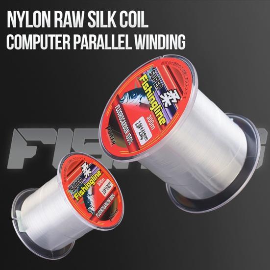 300M rybářský vlasec Fluorocarbonový povlak Heavy Duty Odolný proti oděru Měkký Průhledný Neviditelný Nylon Rybaření