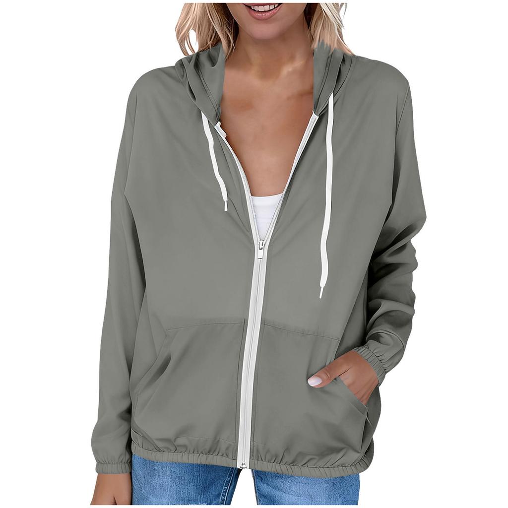 Women's Loose-fitting Fashionable Sun Hooded Outdoor Jacket