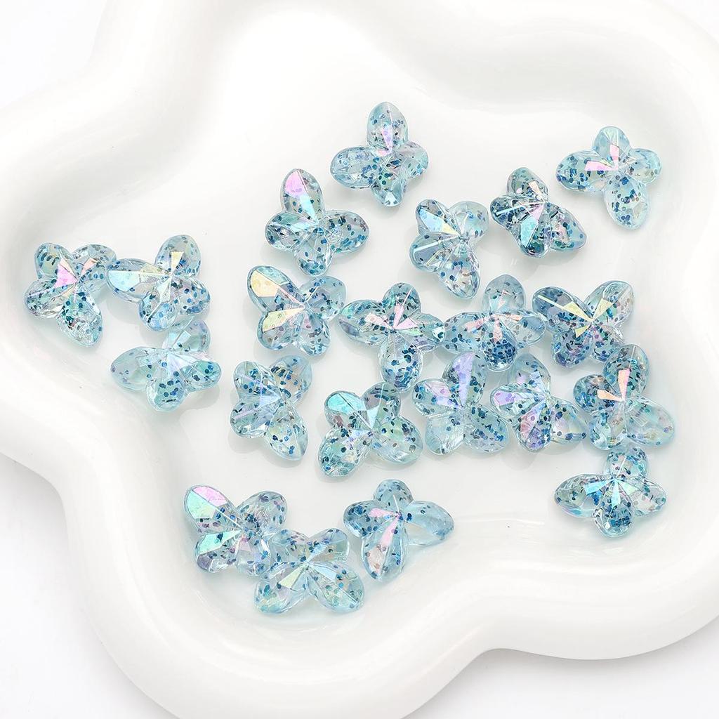 Colorful Acrylic Butterfly Beads for DIY Hairpin Bracelet Decoration