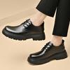 Fashion Men Genuine Leather Shoes Luxury Outdoor Thick Bottom Casual Oxford Shoe for Men Lace Up Beef Tendon Outsole Business Work Shoes