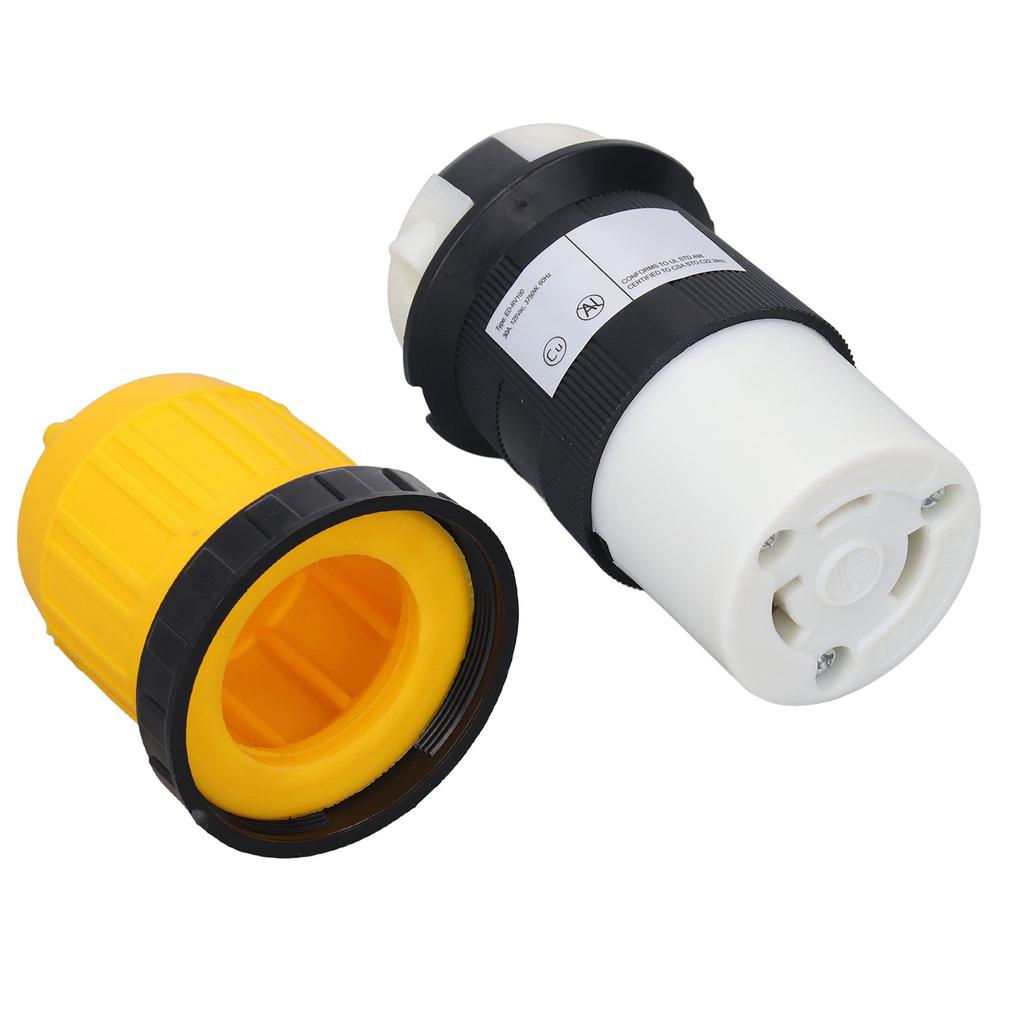 Locking Connector 30A Safety Insulated Twist Lock Plug Connector Power Cord Cover for RV