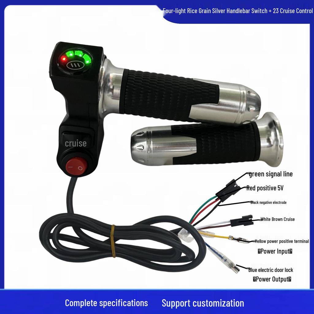 Four-Light Switch with 23V Display Electric Bike Throttle Grip
