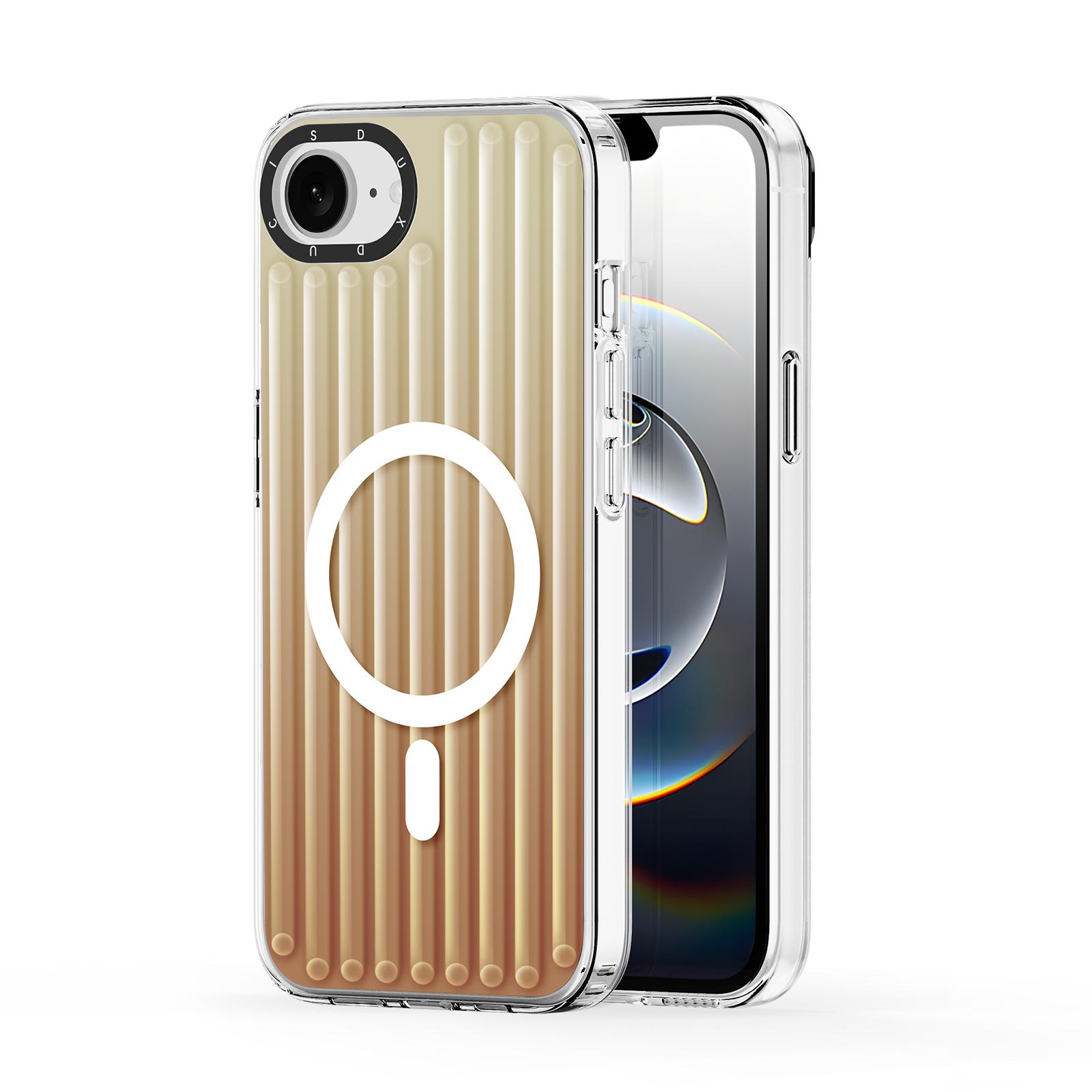 

For iPhone 16e Case DUX DUCIS Zest Series Compatible with MagSafe Gradient TPU+PET Phone Cover Gradient Desert Gold