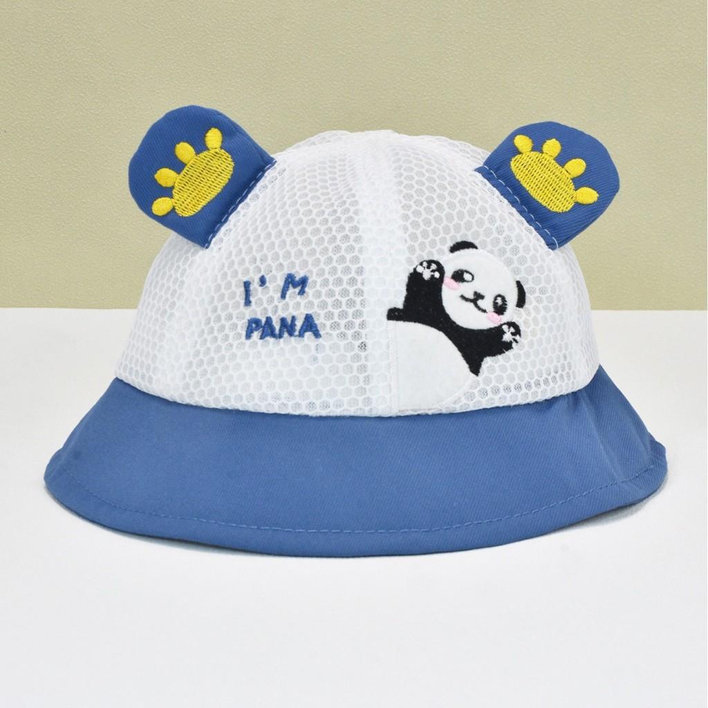 Baby Panda Sun Hat With Wide Brim Cotton Breathable Summer Kids Cap For Sun Protection