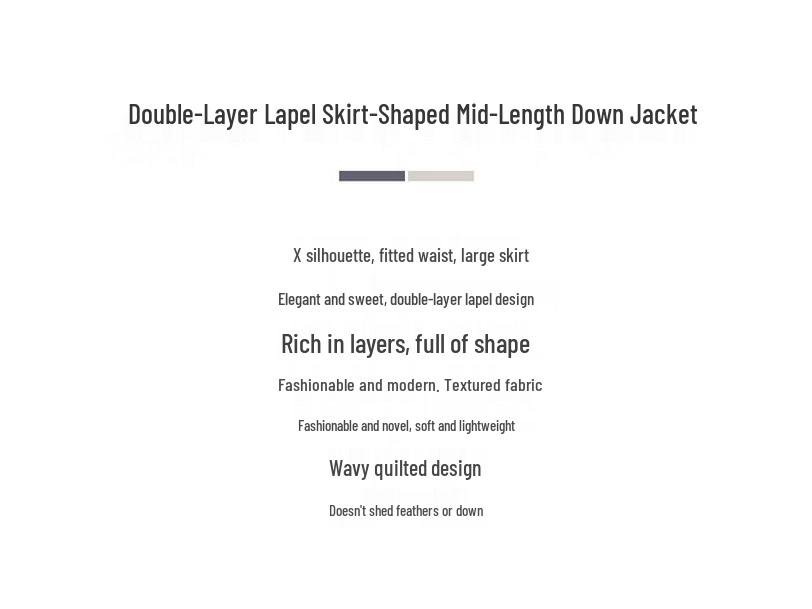 Women's Double-Layer Lapel Mid-Length Down Jacket