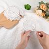 Macrame Boho Coasters Set of 2,Ymapinc Cloth Woven Cute Cup Coasters for Office Desk,Drinks, Coaster Set for Coffee Table,Desk,Kitchen, Dining