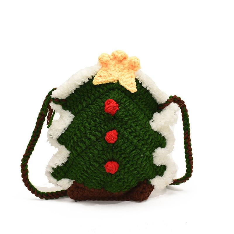 Knit Kids Christmas Santa Shoulder Bag With Lightweight Design For Daily Use