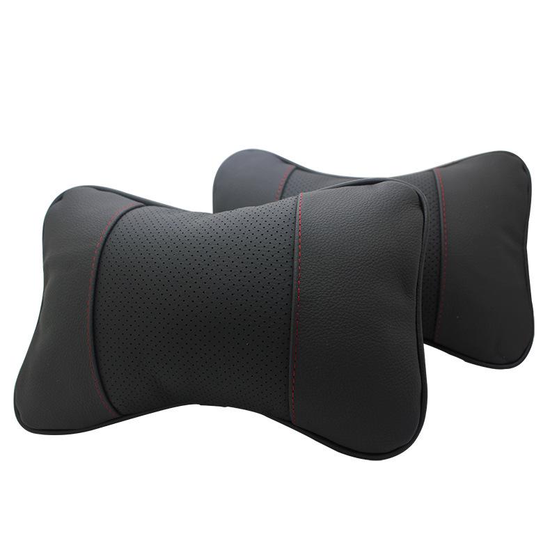 Customizable Leather Car Headrest and Neck Support Bone Pillow