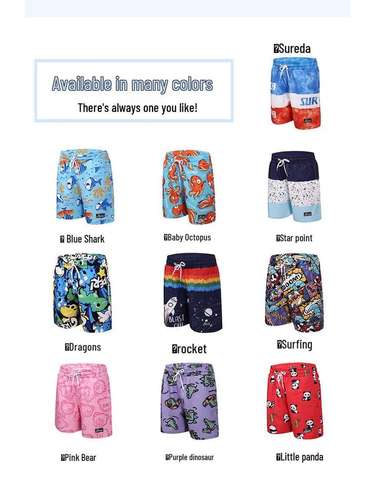 Sureda Schnelltrocknende Badehose für Kinder: Wasserfreundlich, Lockerer Schnitt, Mit Netzfutter, Unisex für Jungen & Mädchen. Perfekt für Strand & Wasserparks.