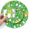 50 Cartoon Frog Stickers for DIY Phone Cases & Suitcases