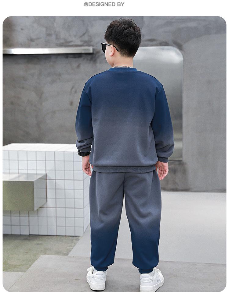 Herbst-Baumwoll-Kapuzenpullover & Sportswear Set für Jungen in Übergröße 2024 - Extra lockere Passform, Schönes zweiteiliges Set