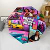 Game Grand Theft Auto Print Automatic Umbrella, 8 Rib Iron Frame, Plastic Handle, Suitable for Outdoor Travel &Daily , Ideal Gift