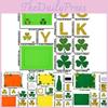 Irisches DIY Buntes Fotorahmen-Set in Orange-, Gelb- und Grüntönen, perfekt für St. Patrick's Day-Feierlichkeiten und Heimdekoration