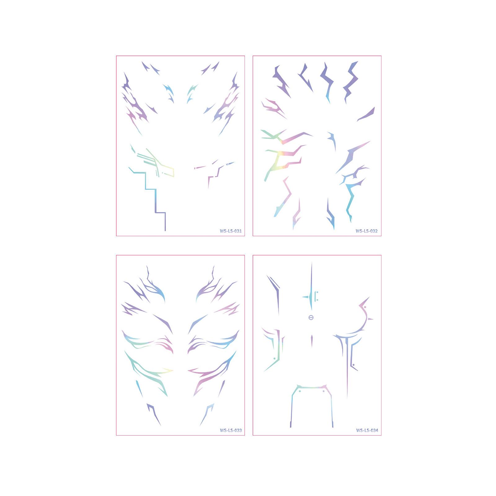 

Аниме Наклейки Косплей Сценический Макияж Наклейки для Лица One Size