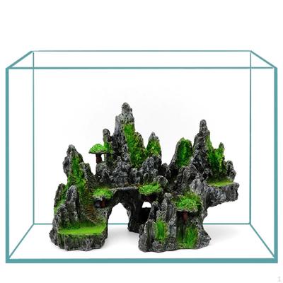 Aquariendekoration Tankdekoration Künstlicher Fels Simulationsszene Kunstharzhandwerk es Haus mit Höhle