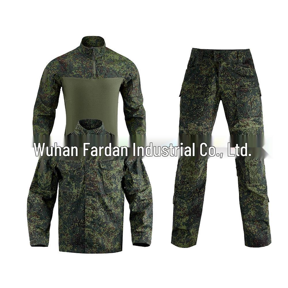Olive Green Camouflage Training Suit - Durable Outdoor Workwear for Men and Women