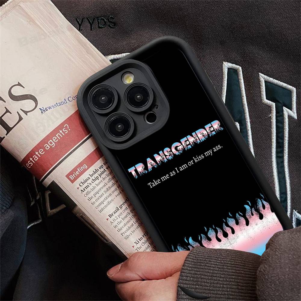 

Transgender Love Phone Case For iPhone 17 16 15 14 13 12 11 Pro Max Silicone Back Cover iPhone 14