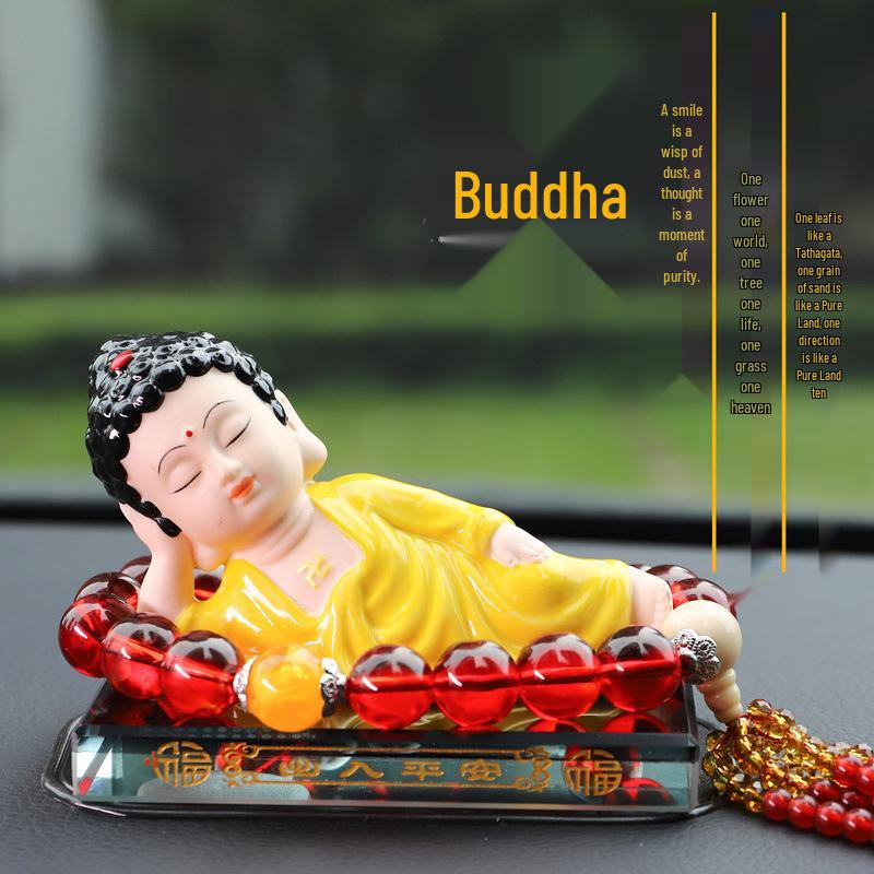 Maitreya Buddha Car Ornament: Creative Center Console Decoration for Safety and Style.