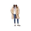 Levis FW22 Solid Color Mid-Length Hooded Long Sleeve Down Jacket Women Outerwear Khaki A5178-0001