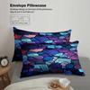 3PCS 3D Iridescent Geometric Cube Duvet Cover Set with Pillowcases Modern Minimalist Bedding No Insert Queen King SizeSize