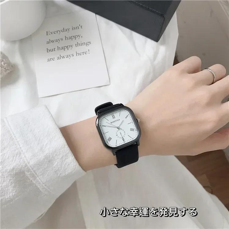 Minimalist Watch Couple Simple Square Dial Quartz Male Female Watches Casual Fashion Wristwatch Mens Quartz Clock Reloj Mujer