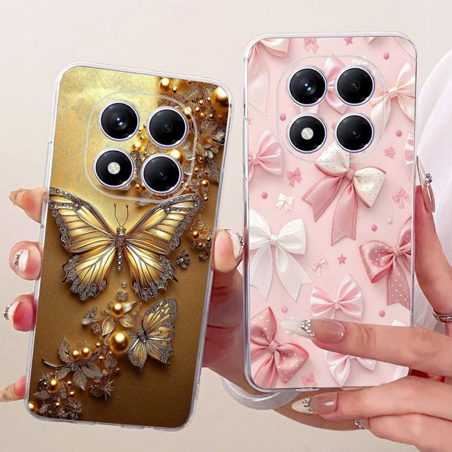 For Xiaomi Redmi Note 14 Pro Case Soft Silicone TPU Butterfly Painted Phone Case For Redmi Note14 14 Pro 4G Cover Coque