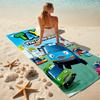 1pc Tayo The Little Bus2 Beach Towel, Comfortable and Thick, and Swimming/Bath/Picnic/Camping Towel, Suitable for Seaside Beaches