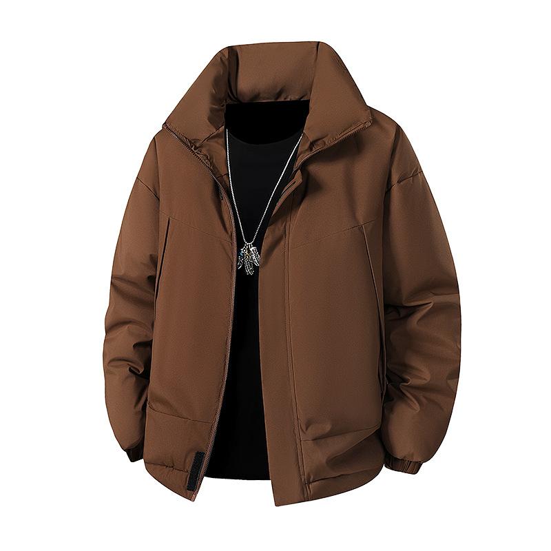 

Зимние новые парные хлопковые пальто для мужчин и женщин, уличные японские пальто-пуховики свободного кроя со стоячим воротником, однотонные утолщенные куртки для мужчин 3XL