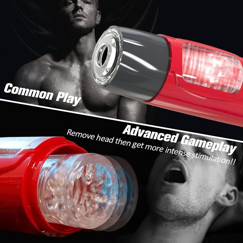 Masturbation Cup Toy, Automatic Sucking and Telescopic Rotating Aircraft Cup, Electric Masturbation Cup Sex Toy for Men
