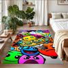 Anti‑Slip Crystal Velvet Floor Rug, Geometry Dash Design Carpet for Indoor Living Bedroom Home Decoration